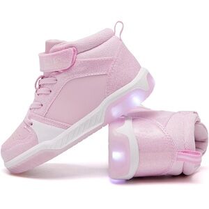 Sparkly Pink Kids Light-Up Sneakers